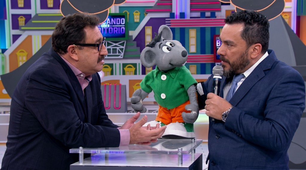 Eduardo Mascarenhas com Ratinho e Xaropinho no Programa do Ratinho